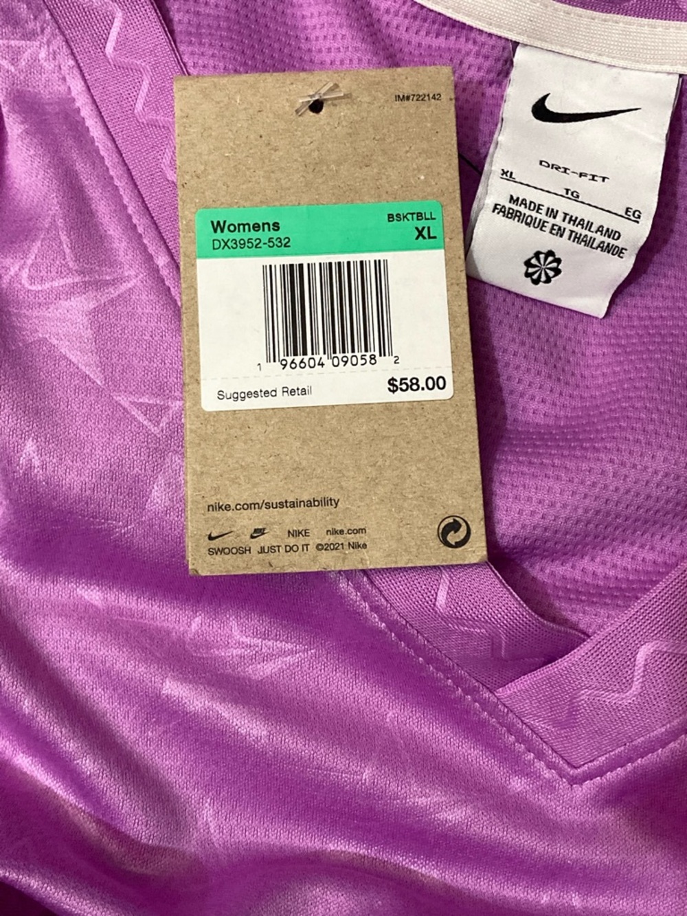 NEW $58 Nike Swoosh FLY Dri-Fit Basketball Tank Top - Size XL - Picture 6 of 9